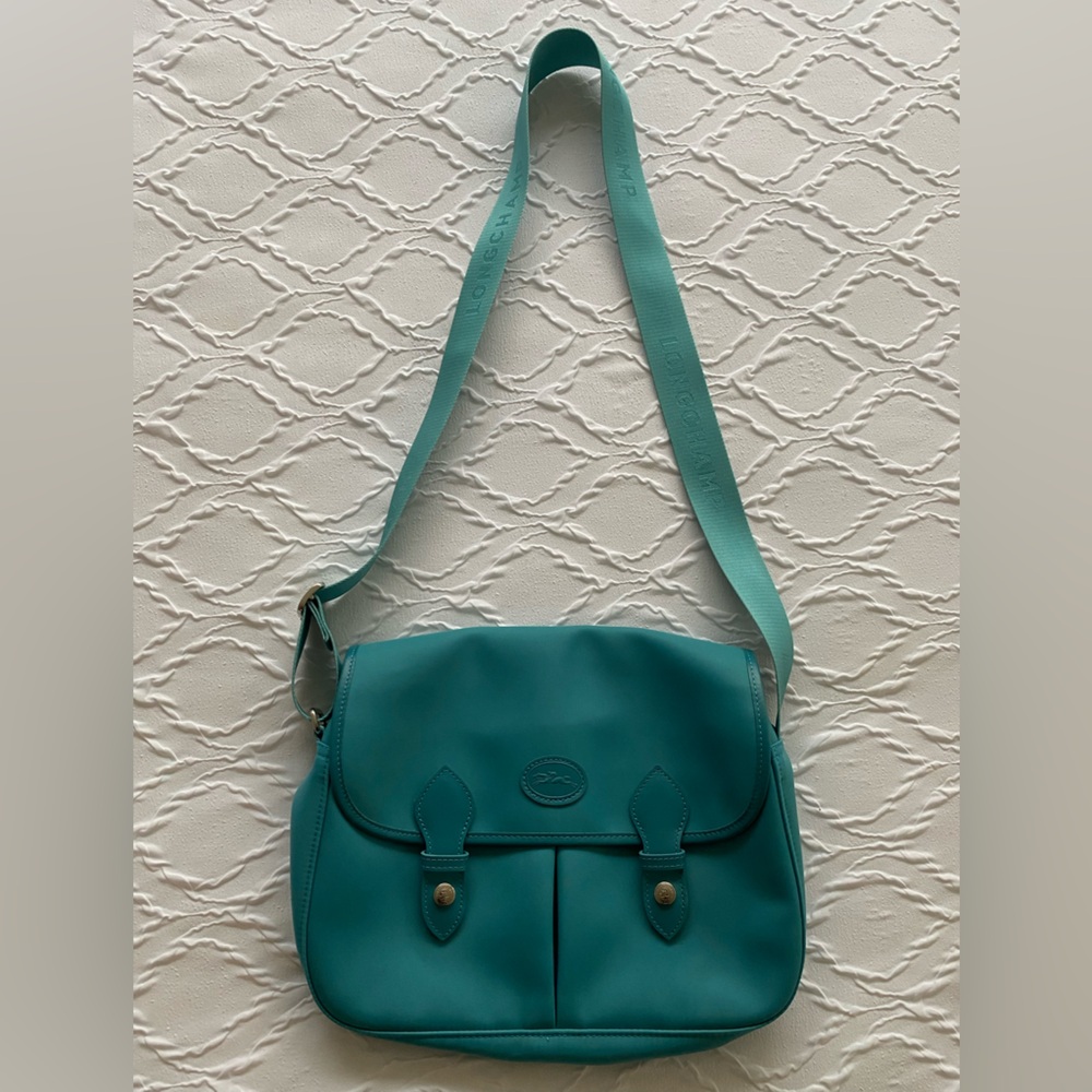 Longchamp - Boxford L Crossbody Bag in Teal/Aqua Blue/Green